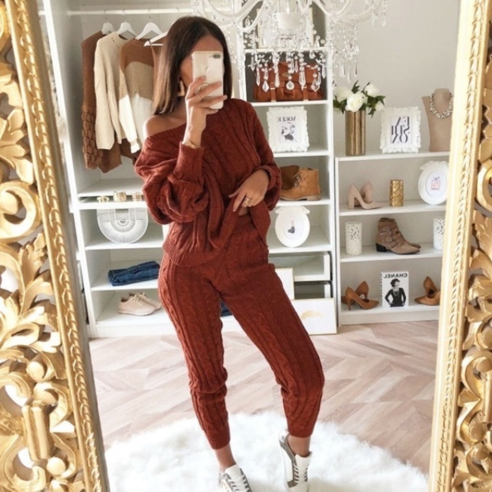 💝Warm knitted lounge wear